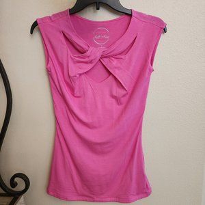 INC International Concepts Women's Tisted Knot Top - Pink NWT